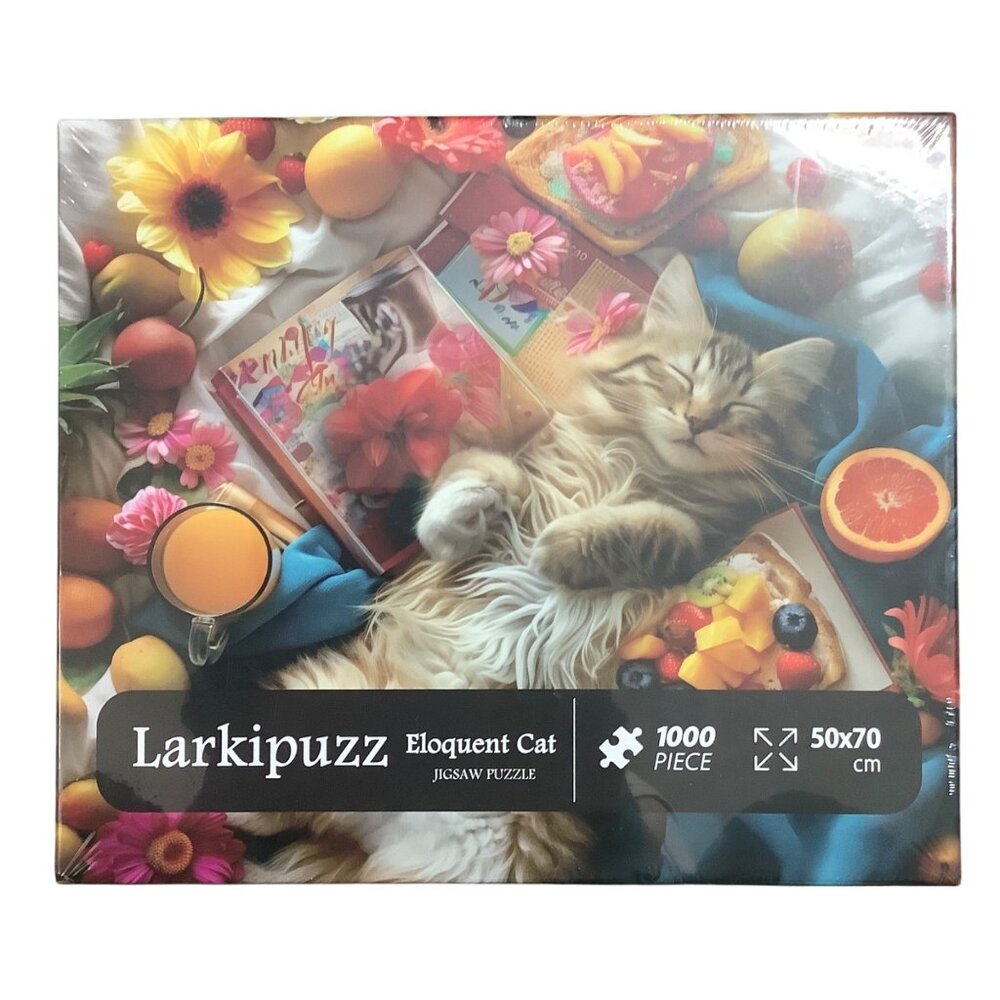 Eloquent Cat Jigsaw Puzzle‎ 50x70 Cm NEW Unopened Larkipuzz 1000 Piece